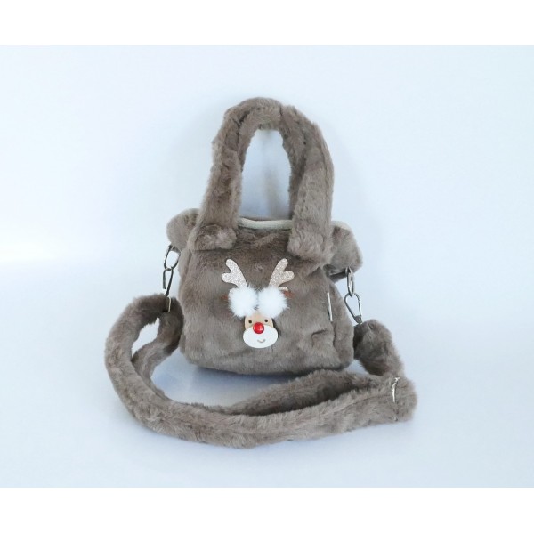 Rankinė mergaitėms Elniukas pilka 17*17 cm